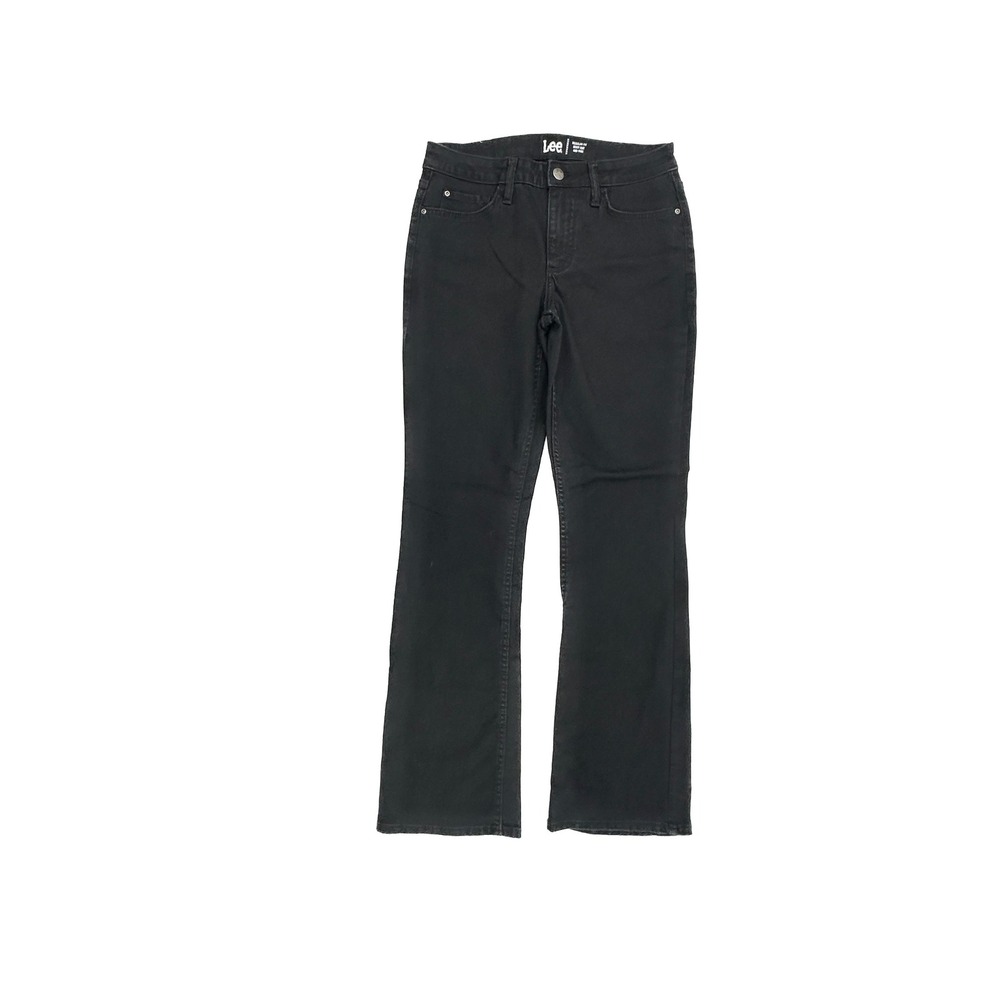 Lee Bootcut Jeans Womens 8M Black Regular Fit Mid‎ Rise Stretch Denim 101CMBEW0